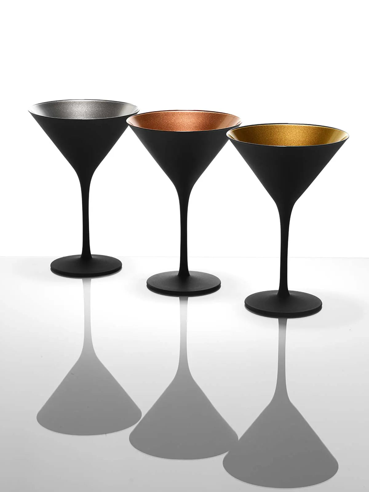 STOLZLE – OLYMPIC COCKTAIL CALICE APERITIVO - SET DA 6 - Nero/Argento
